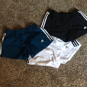 3 pairs of adidas shorts